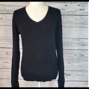 Like new Tommy Hilfiger V-neck cable knit sweater